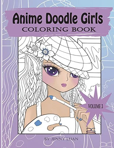 Anime Doodle Girls: Coloring book