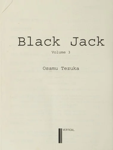 Black Jack, Volume 3