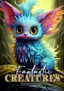 Fantastic Creatures Coloring Book for Adults New Edition: cute Creatures Coloring Book Grayscale cute Monsters Coloring Book for Adults Fantasy Beasts