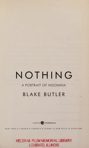 Nothing: A Portrait of Insomnia (Harper Perennial)