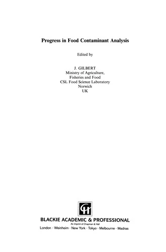 Progress in Food Contaminant Analysis (1996)