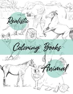 Realistic animal coloring books: coloring book