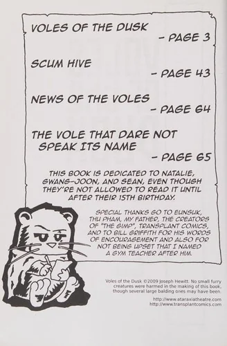 Voles Of The Dusk — Graphic Novels