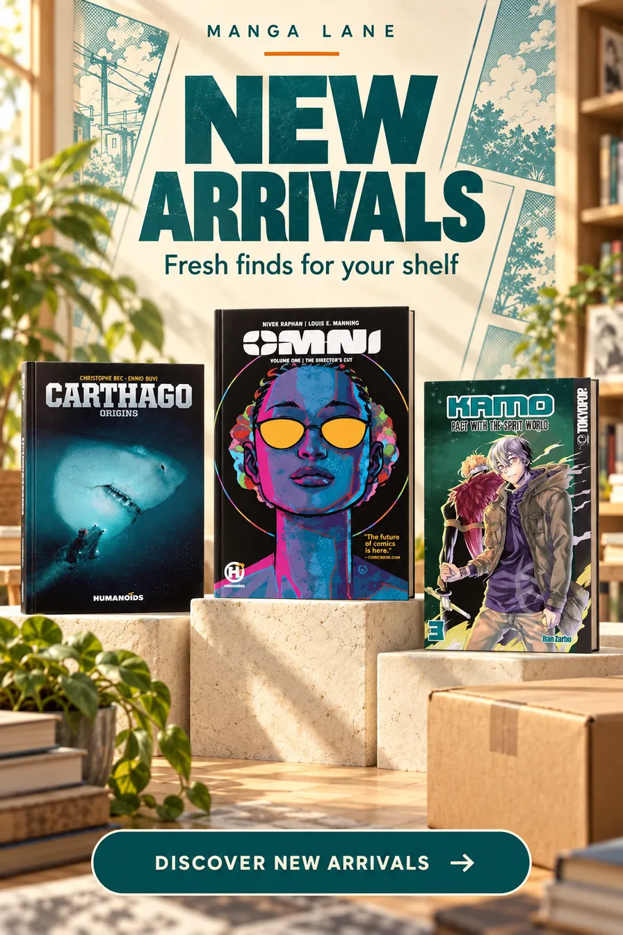 Manga Lane — New Arrivals. Fresh finds for your shelf. Carthago Origins, Omni Volume One and Kamo 3. Discover new arrivals.